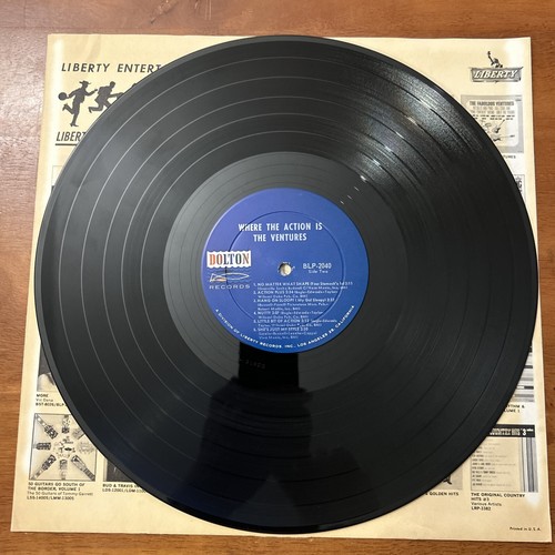 The Ventures / Where The Action Is Vinyl Record LP 1966 1st Issue Mono - Picture 7 of 9