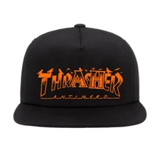Thrasher Magazine X Anti Hero PIGEON MAG Snapback Skateboard Hat BLACK