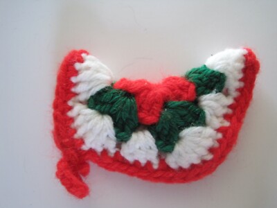 Granny Square Stocking Christmas Ornament