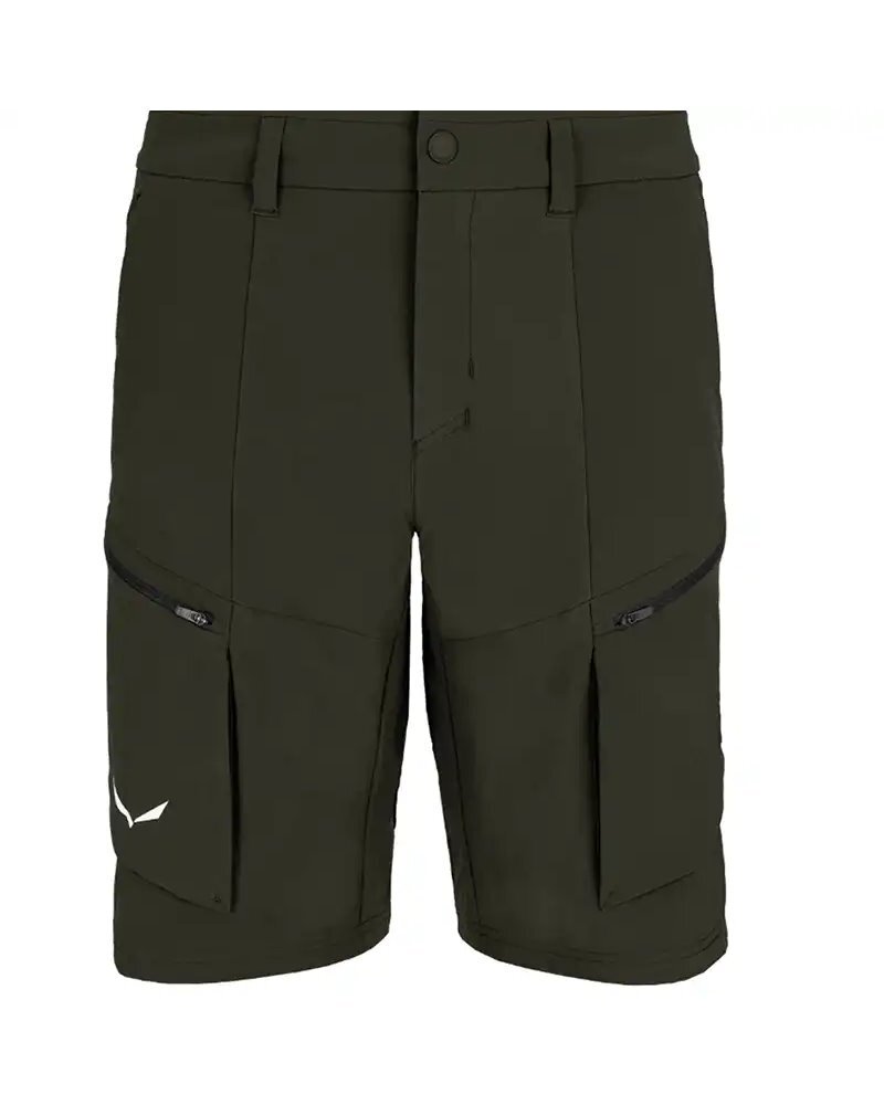 Salewa Puez Durastretch Cargo Pantaloncini Trekking Uomo, Dark