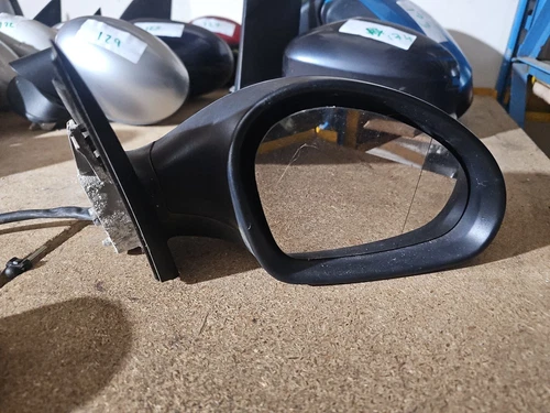 SEAT IBIZA 6L RH MANUAL MIRROR 014142 DRIVERS SIDE RIGHT OS BLACK #53