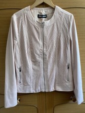 Gerry Weber Pale Pink Soft Suedette Jacket, Size 14, Rrp £170, New With Tags