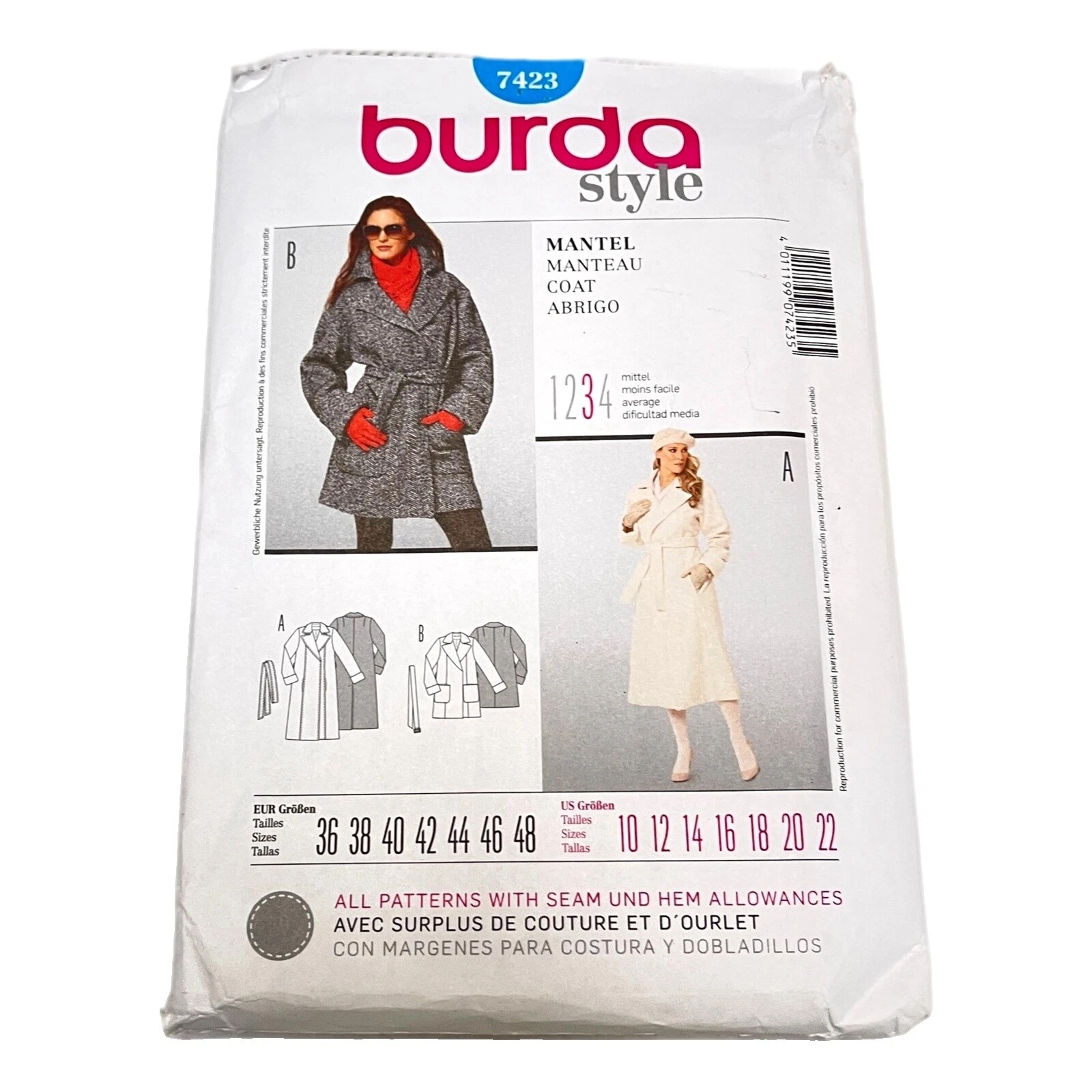 Burda Coat/Jacket Sewing Patterns