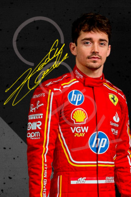 Charles Leclerc signiertes 6x4 Pre Print Foto F1