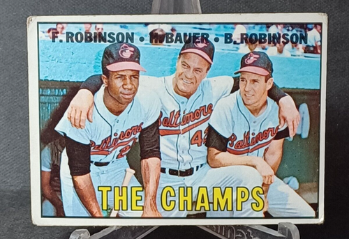 (2) 1967 Topps THE CHAMPS #1 Robinson Bauer Robinson Orioles-Good/VG-Read - Picture 7 of 12