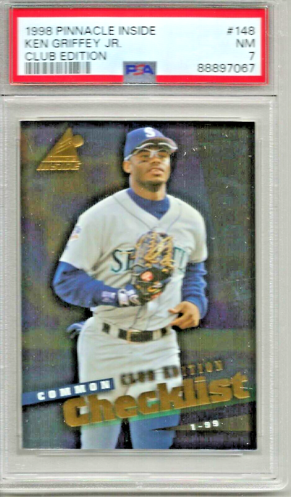Ken Griffey Jr. 1998 Pinnacle Inside Club Edition (#148) PSA 7-image