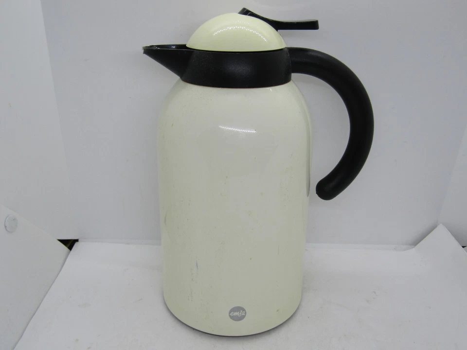 Vintage EMSA 1 Liter Beige Glass Lined Coffee Carafe, Made in Germany. - Image 2 of 4