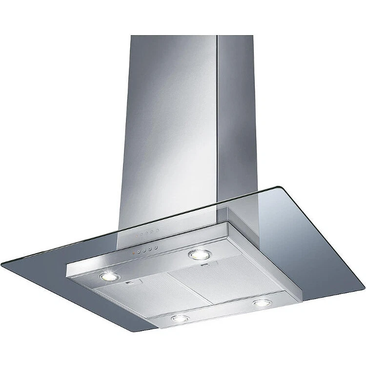 Smeg Cooker Hood KEIV90E 90cm Lightly Used St.Steel Glass Island JUB 6460