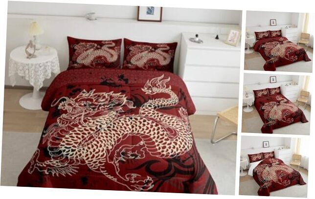 Dragon Bedding Set Size Boys Girls Traditional Element Queen Multi 35
