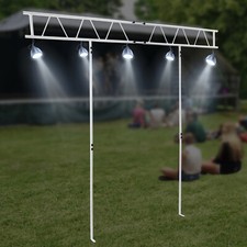 Light Truss Stand System, Trussing DJ Booth Kit 7x8ft Stage DJ Light Stand T-Bar