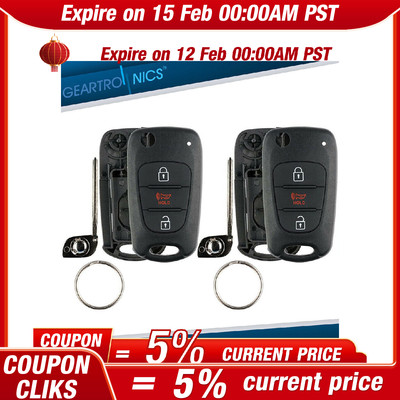 2 For 2011 2012 2013 Kia Soul Keyless Flip Remote Car Key Fob Shell Case Pad!