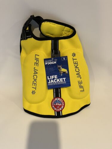Silver Pooch Pet Life Jacket Neoprene Yellow Size Small(10-20lbs) NEW Fast Ship! - Picture 3 of 10