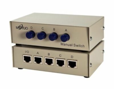 Switch Ethernet Manuale 4+1 Porte AB - Selettore Di Rete RJ45 Non Gestito 100 Mbps