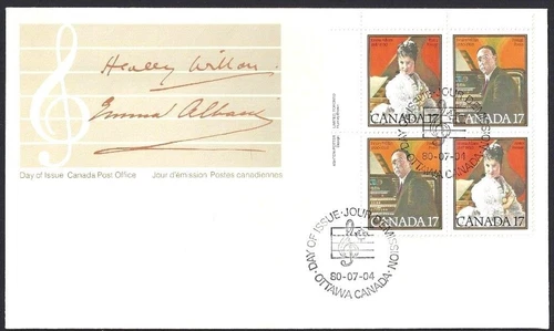 🍁Canada   #861a ULpb    "Canadian Musicians"    Brand New  1980 First Day Cover