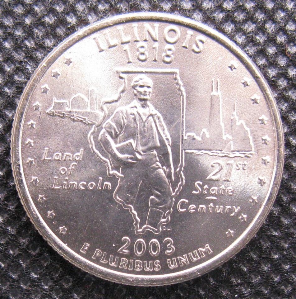2003P Illinois State Quarter Free Shipping eBay