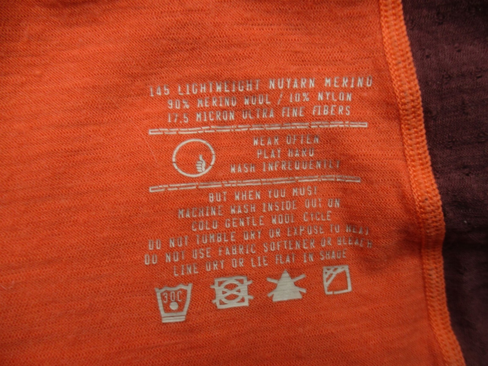 TREW GEAR Size M Womens Merino Wool 1/2 Zip Stand Collar Athletic Pullover 761