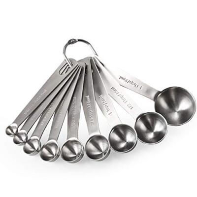 U-Taste 18/8 Edelstahl Messlöffel 9er Set (1/16 TSP, 1/8 TSP, 1/4