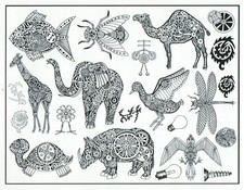 Unmounted Rubber Stamp Plate, Unmounted/Uncut Pink Rubber Stamps