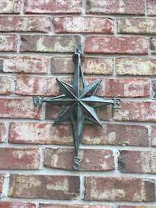 Turquoise-Direction-Star-Cast-Iron-Wall-Decor-Nautical-Hanging-Decor