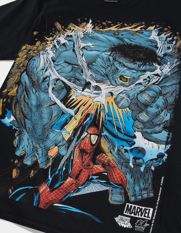 NEW! HUF x Marvel Men’s Large SPIDER-MAN vs. HULK Classic TODD McFARLANE Artwork