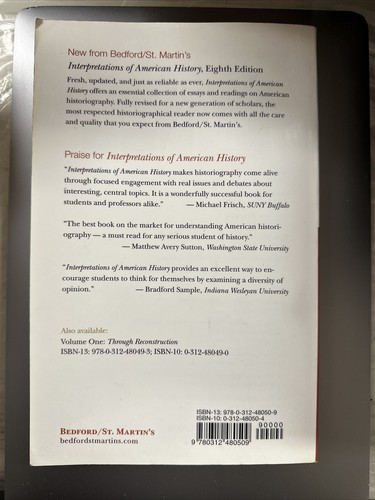 Interpretations of American History, Volume 2: from Reconstruction Vol. 2 :... - Picture 5 of 8