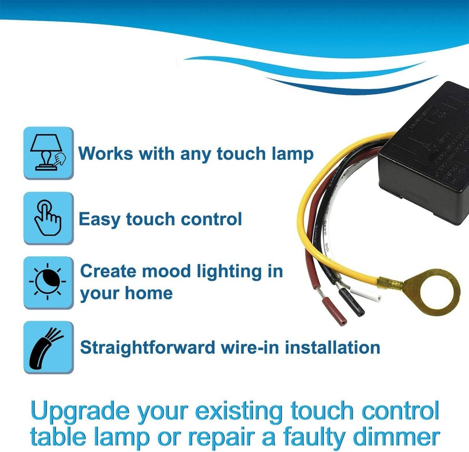HQRP Touch Light Table Lamp Dimmer Switch LO-ME-HI-OFF Control Module ...