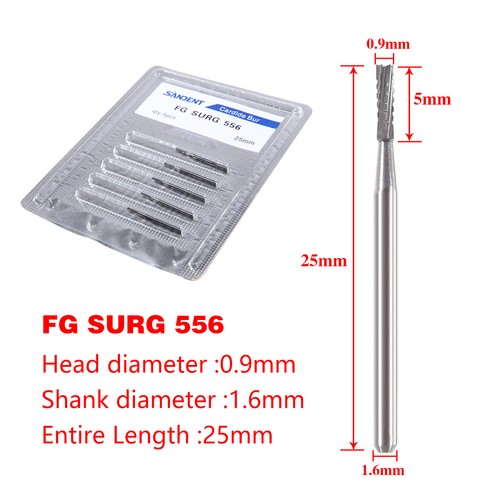 Dental Carbide Oral Surgical Burs 2-5 330 245 557 556 FG Length 25mm High Speed - 第 40/76 張圖片