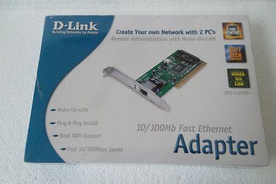 D-Link Fast Ethernet Network PCI Adapter 10/100 Mbps DFE-530TX+ Desktop PC NEW