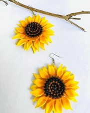 Sunflower Earrings For Women Drop Dangle