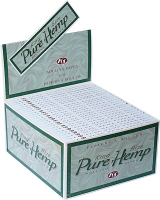 Pure Hemp King Size Cigarette Rolling Paper (Full Box - 50 Booklets)