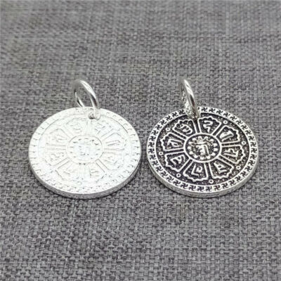 Sterling Silber Om Mani Padme Hum Charm f��r Yoga-Meditationsarmband