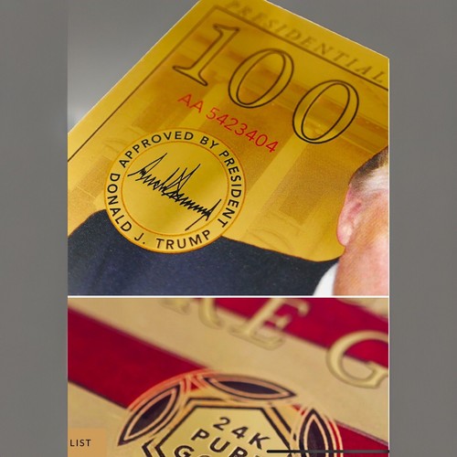 🔥🔥 OFFIZIELLE TRUMP 24K GOLD AURUM® NOTE & TIME PERSON DES JAHRES 🔥🔥 - Bild 4 von 5