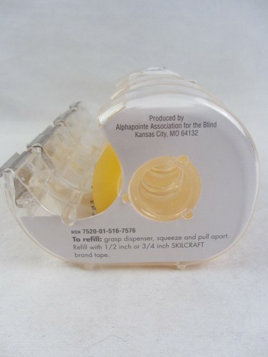 6x Cinta de escritorio Skilcraft 3/4"" Dispensador de cinta de plástico contiene cinta de 1/2"" 3/4"" - Imagen 2 de 5