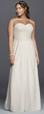David's Bridal, NWT, Ivory, Sweetheart Strapless, Plus Size 22W Wedding Dress
