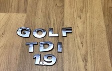 VW Golf TDI 1.9 Rear Letter
