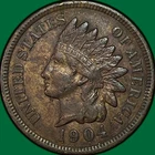 1904 Indian Head Cent Extremely Fine XF Coin #38261