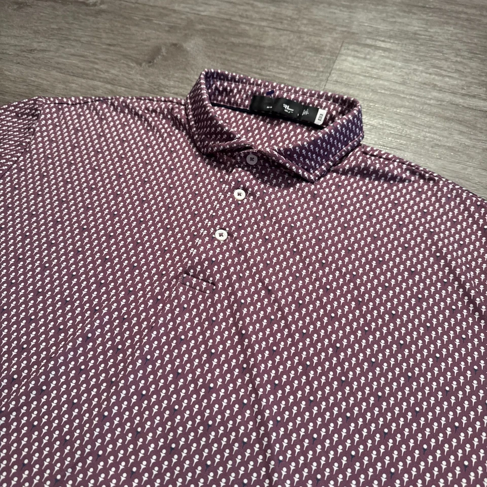 Рубашка поло Ralph Lauren RLX мужская 3XL геометрическая функциональная для гольфа на открытом воздухе футболка с принтом - Изображение 2 из 4