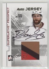 2009-10 ITG Superlative Volume 2 Prospect Jersey Gold 5/10 Karl Alzner Auto 2r8