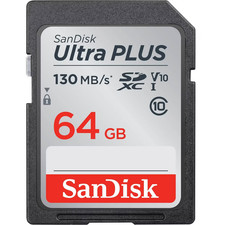NEW Sandisk Ultra Plus SDXC UHS-I SD Class 10 Memory Card 64GB