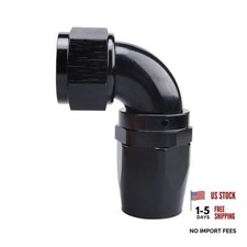 -16 AN Swivel One Piece Full Flow Hose End Fitting, Black 16AN 90 Degree