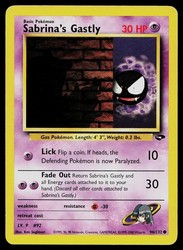 Sabrina's Gastly 96/132 Gym Challenge Common Pokemon Card