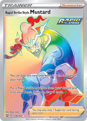 Rapid Strike Style Mustard 176/163 Rainbow Rare Battle Styles