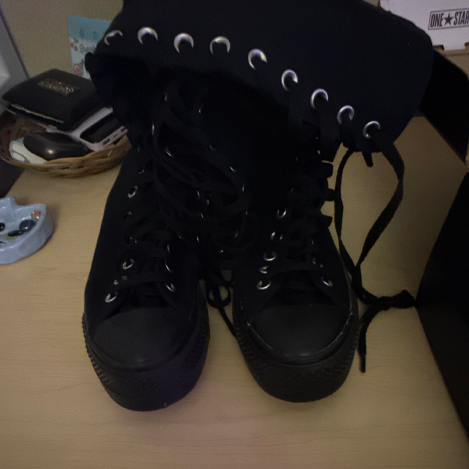 Converse Chuck Taylor All Star Lift High Top Triple Black Wo