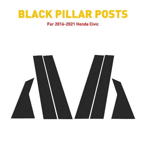 Carbon Fiber Pattern KK Vinyl Pillar Post Stickers For Civic Sedan 2016 ...