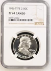 1956 T2 Proof Franklin Half Dollar NGC PF67 CAM