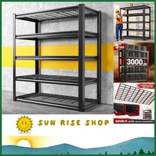 Garage Shelving 3000LBS, Heavy Duty Storage Shelves, Adjustable Industrial Metal