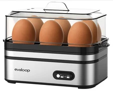 Electric Egg Cooker 6 Eggs – Poacher, Omelet Maker, Auto Shut-Off, BPA Free