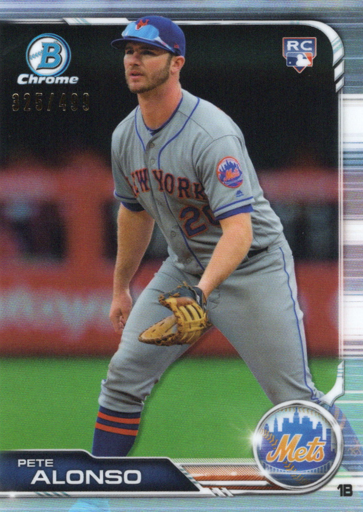 2019 Bowman Chrome #48 Pete Alonso Rookie Refractor /499 RC New York Mets