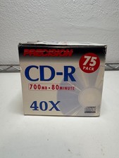 Precision CD-R Blank Discs 75 Pack 700MB 80Min 40x Speed New Open Box