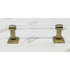 Amerock BH36065CBBZ Glacio 8" Wall Mount Towel Bar - Clear Golden Champagne READ